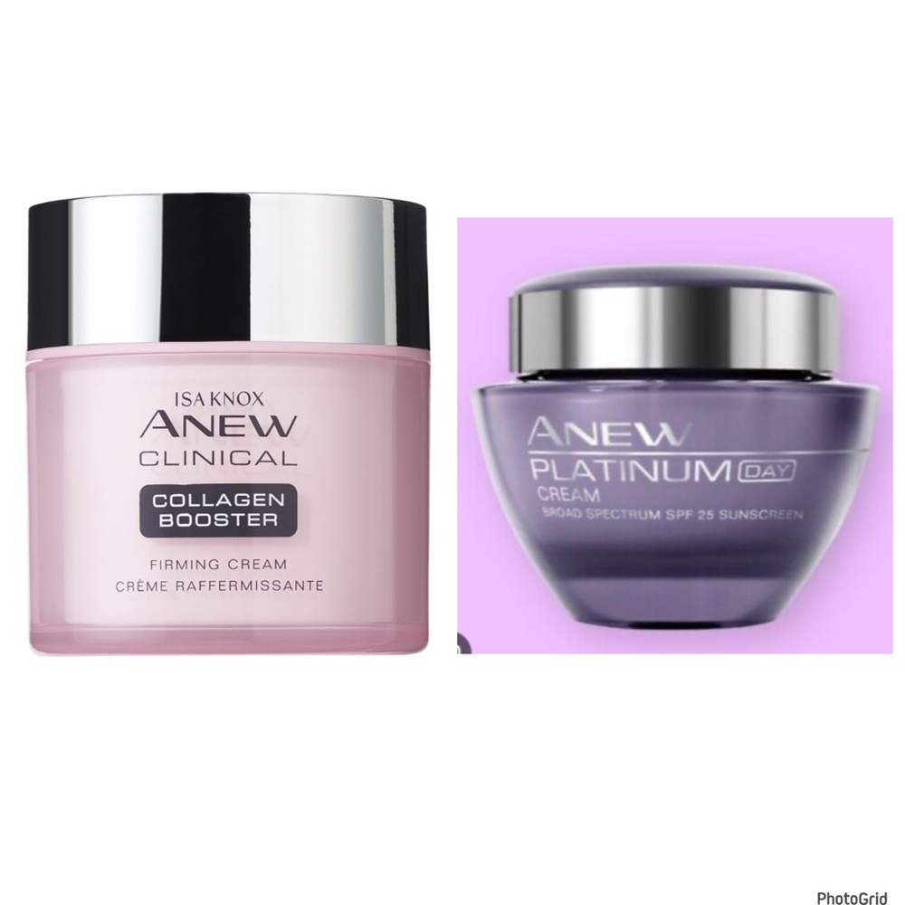 Avon Anew Lot clinical collagen booster and day creams NWT